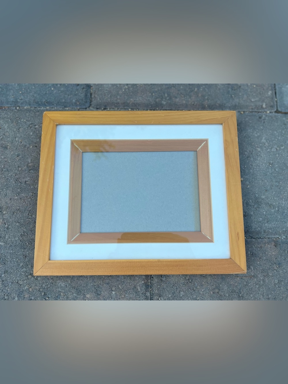 Vintage Maple Wood Picture Frame Double Mat White & Wood Tone MAPLE DEL MAR 8x10
